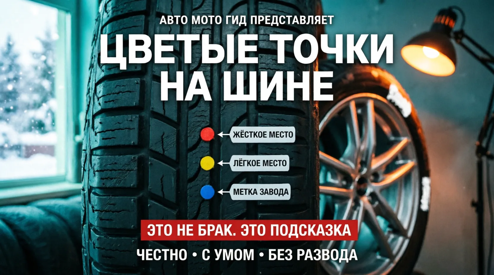 Цветные точки на новых шинах — это не брак, а подсказка.