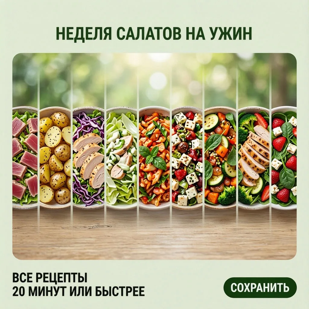 7 салатов на ужин. 🥗