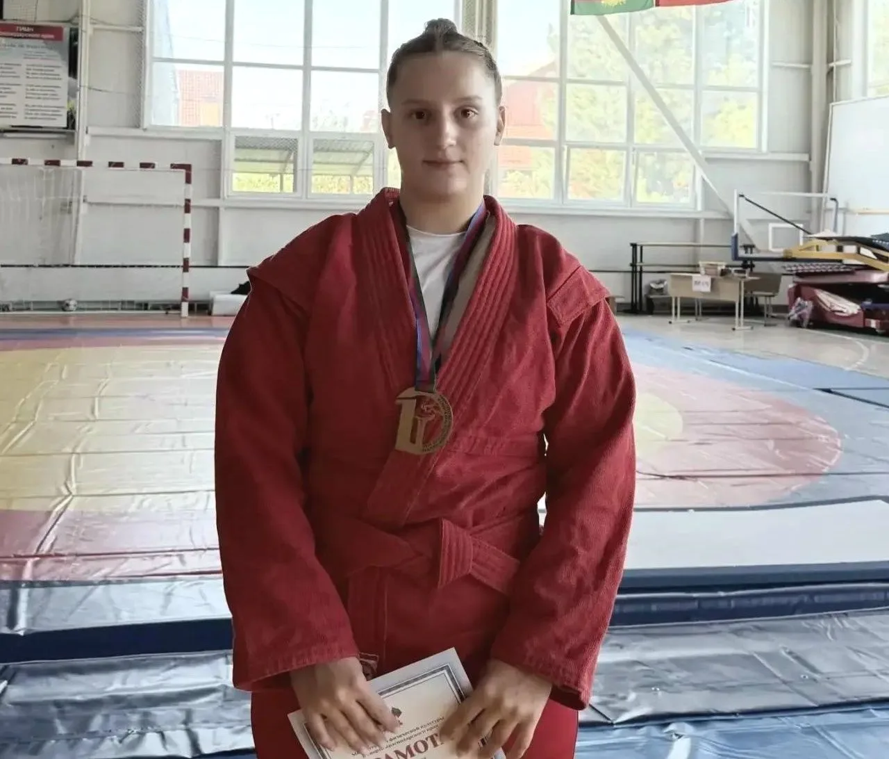 ЮНАЯ ТЕМРЮКСКАЯ САМБИСТКА ДАРЬЯ ЛОМАКА СТАЛА ЧЕМПИОНКОЙ ПЕРВЕНСТВА КРАСНОДАРСКОГО КРАЯ