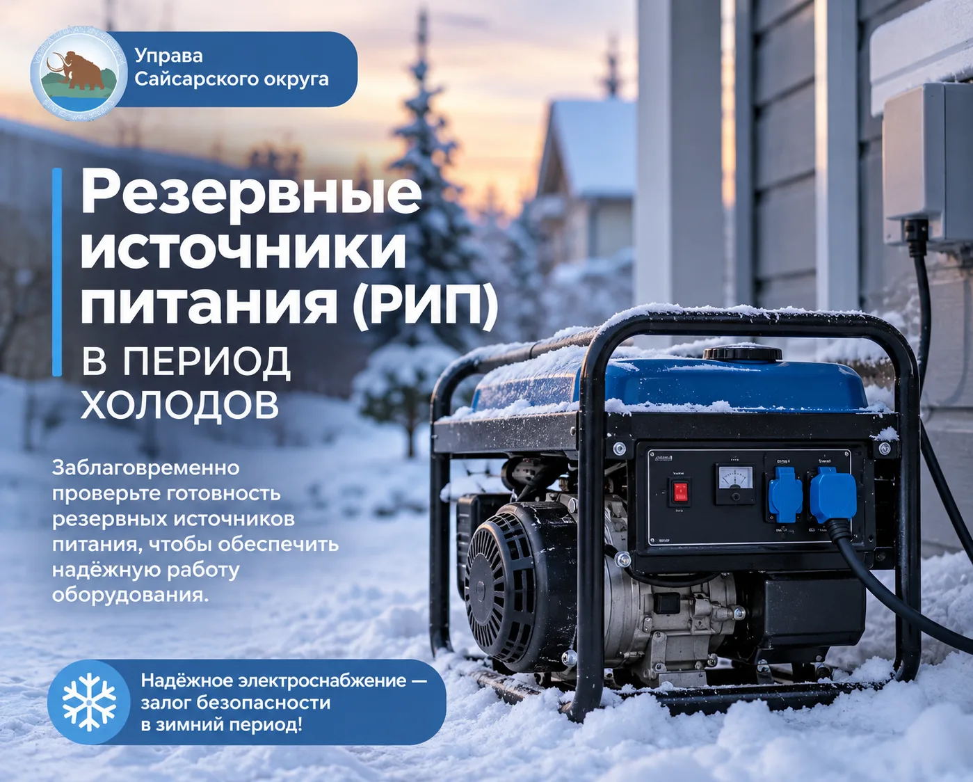⚡️ Готовимся к холодам: проверьте готовность резервных источников питания