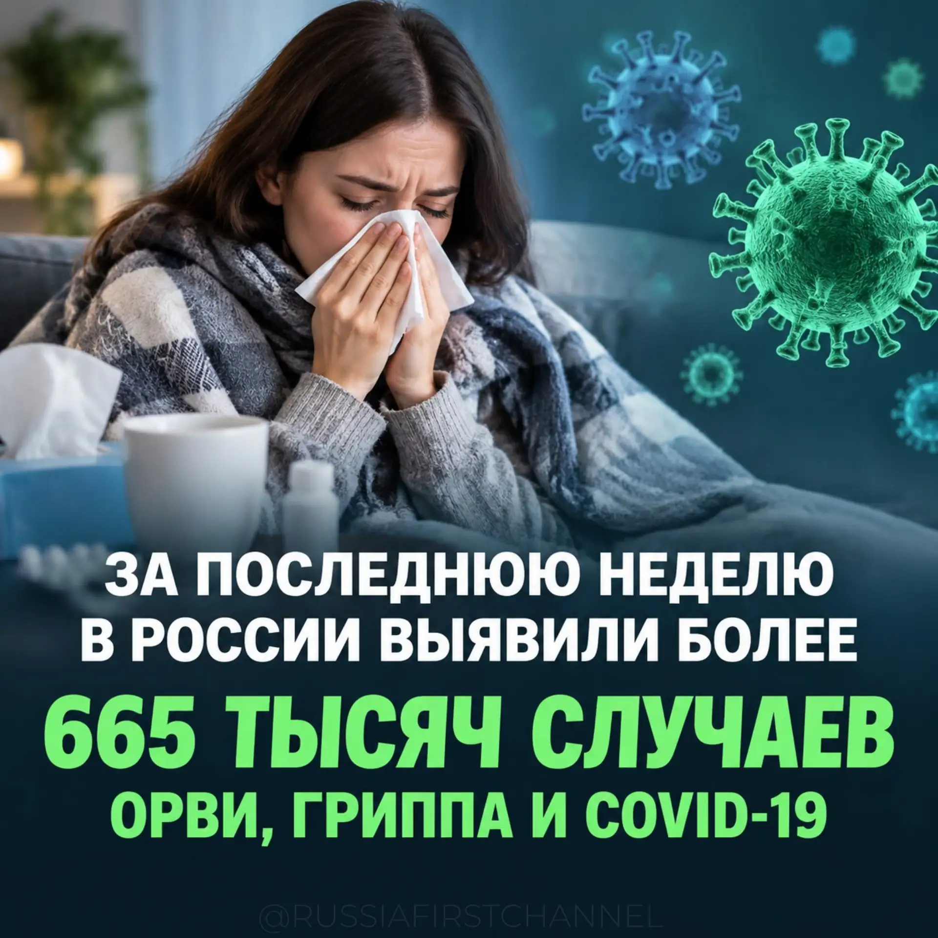 😷 По данным Роспотребнадзора, за последнюю неделю в России выявили более 665 тысяч слу...