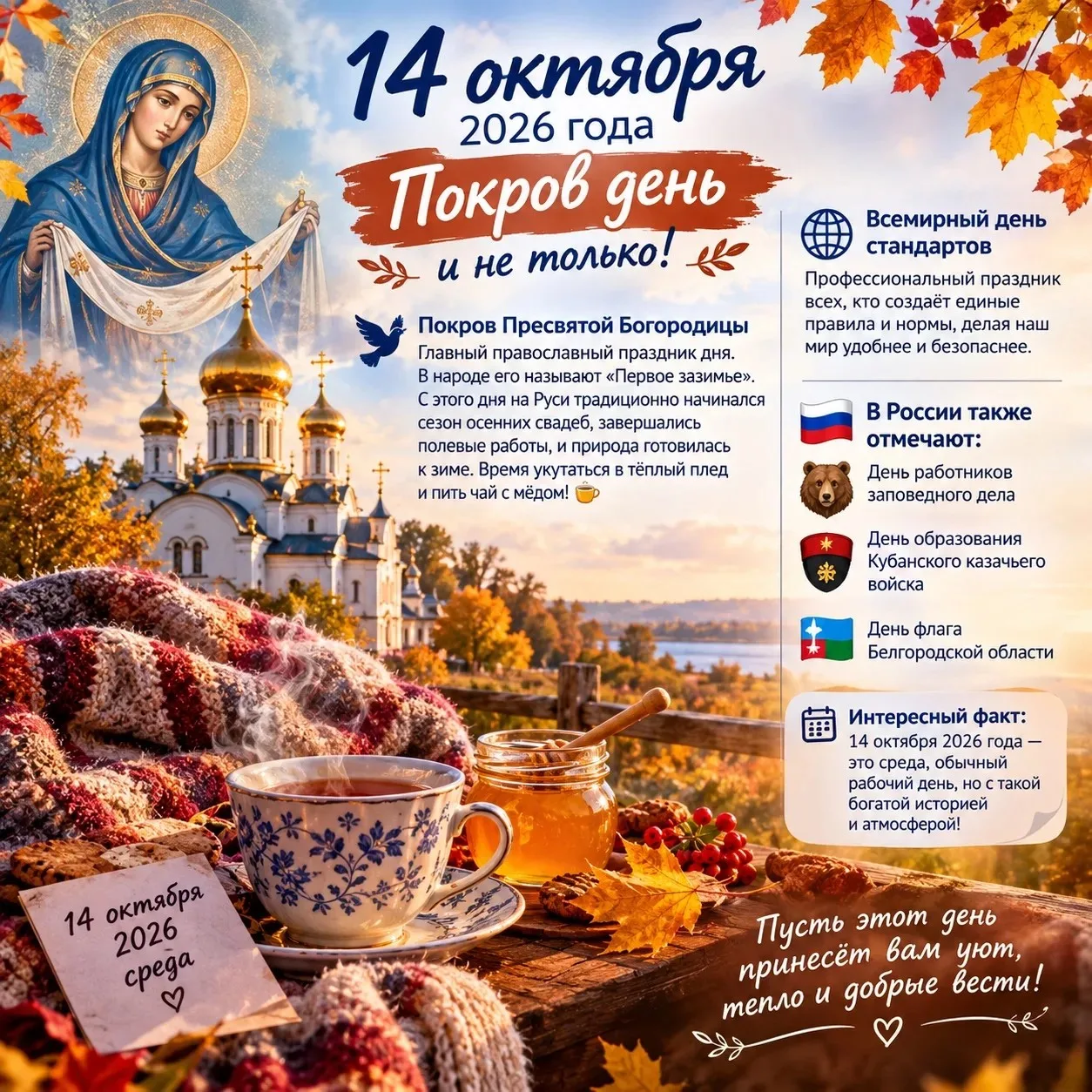 🍂 14 октября 2026 года — Покров день и не только! 🍂
