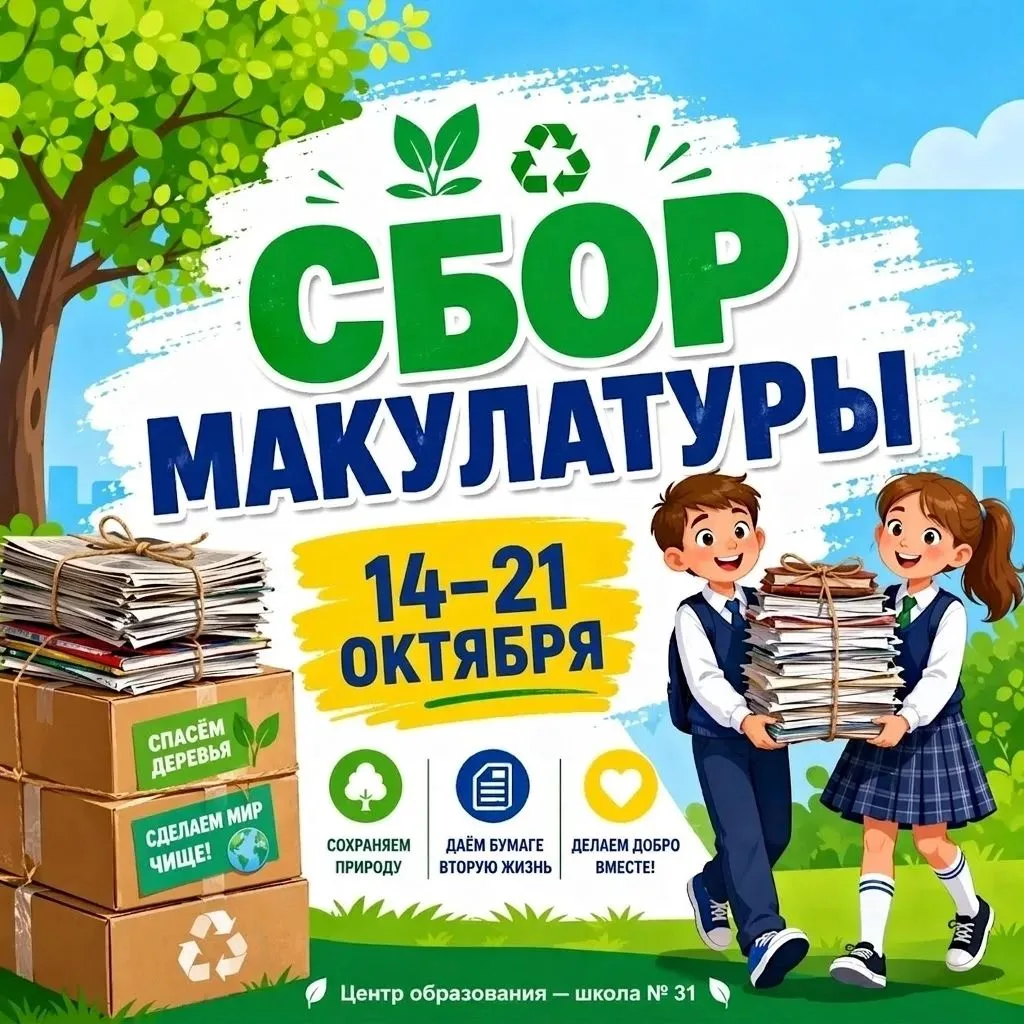 🚀Объявляем ежегодный осенний СБОР МАКУЛАТУРЫ!
