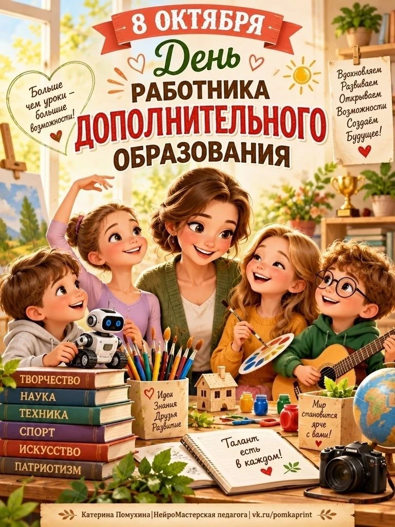 🎉 8 октября — День работника дополнительного образования!