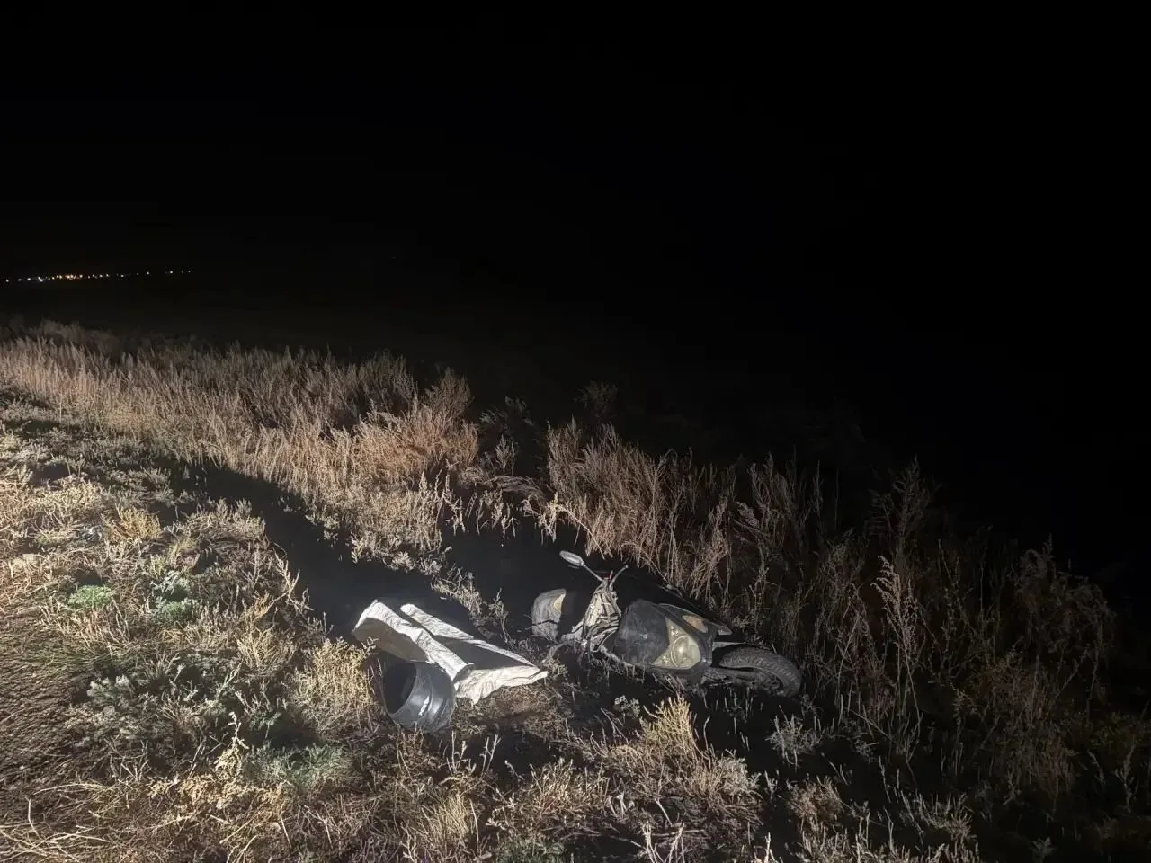 ❗В Оренбургском районе водитель мопеда улетел в кювет