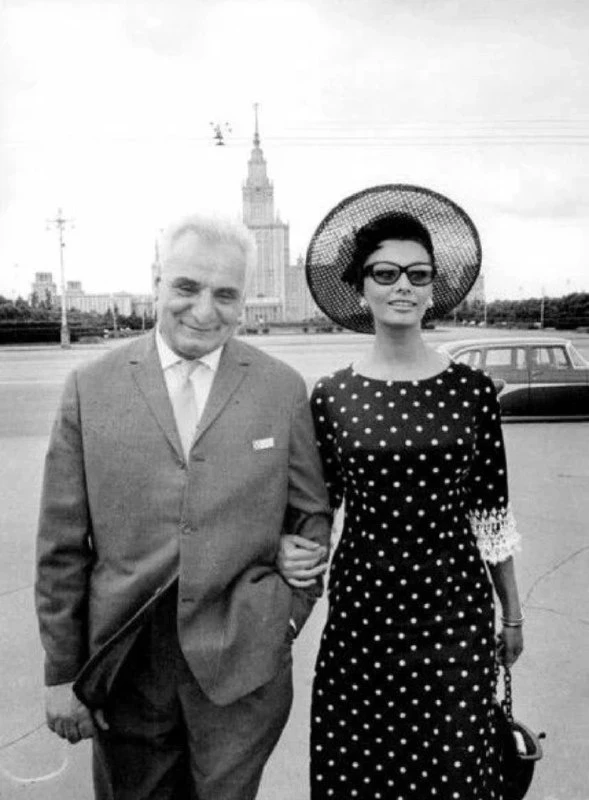 Москва,1965год. В июле 1965 года итальянская актриса Софи Лорен и советский артист Серг...