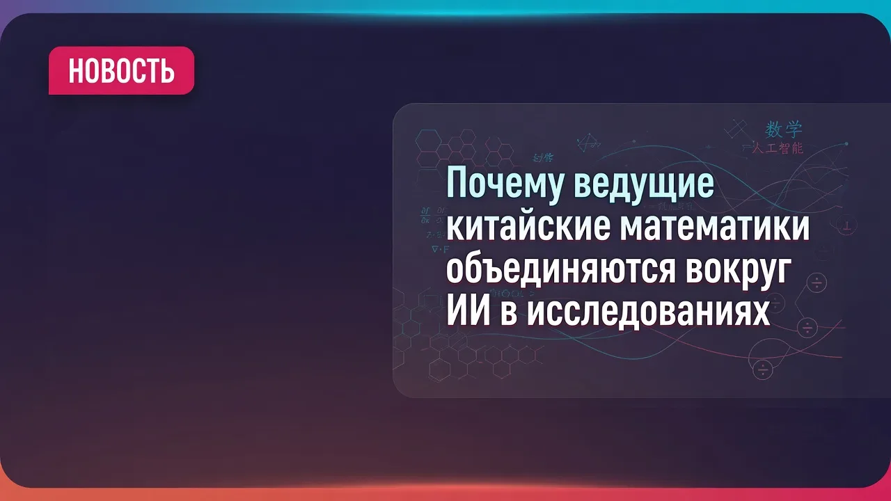 Почему ведущие китайские математики объединяются вокруг ИИ в исследованиях