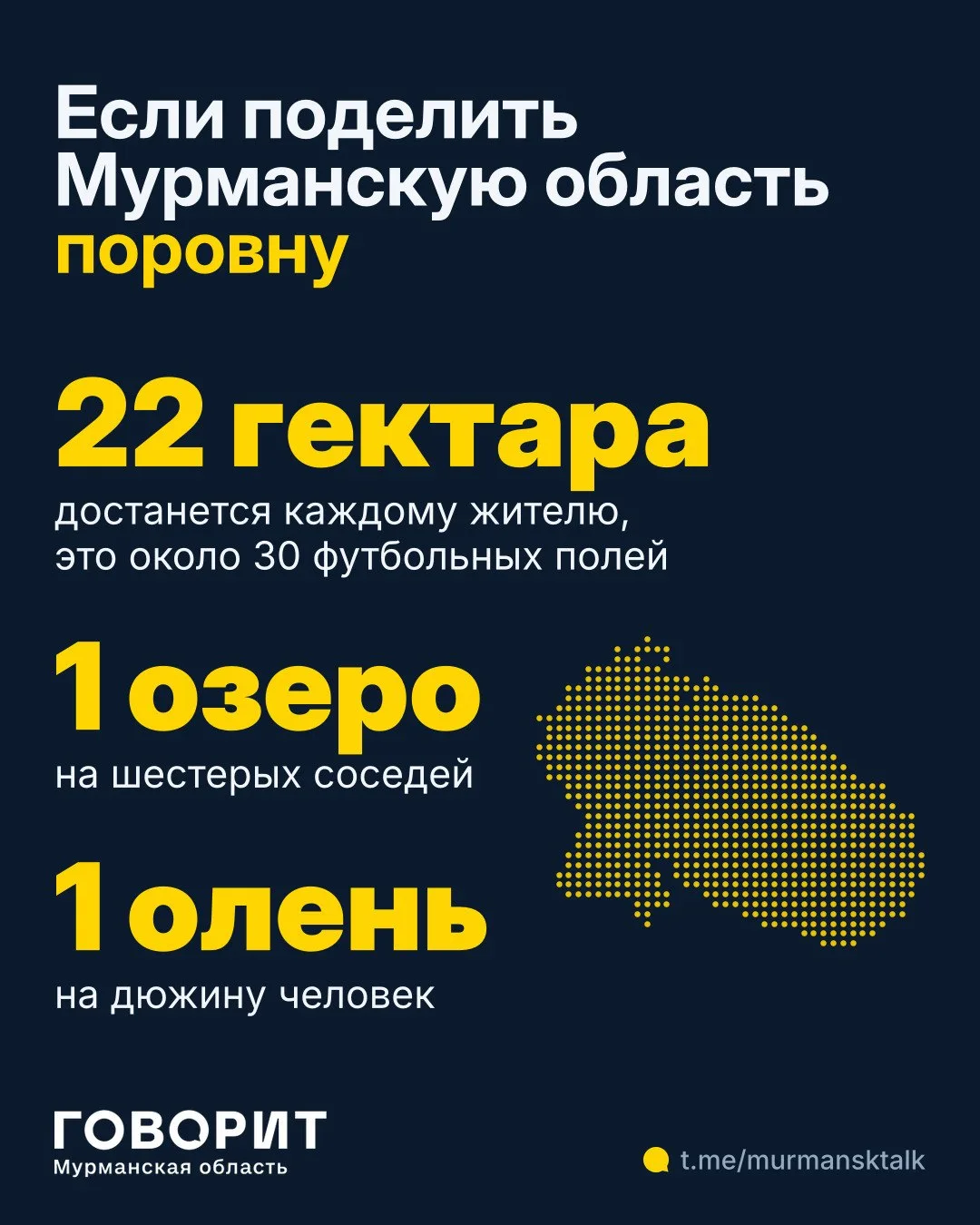 🦌 Поделили область поровну