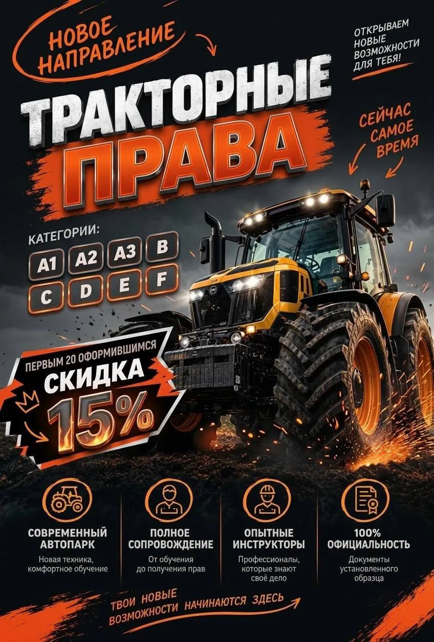 🚜 НОВОЕ НАПРАВЛЕНИЕ В ИНСПЕКТРУМ - ТРАКТОРНЫЕ ПРАВА