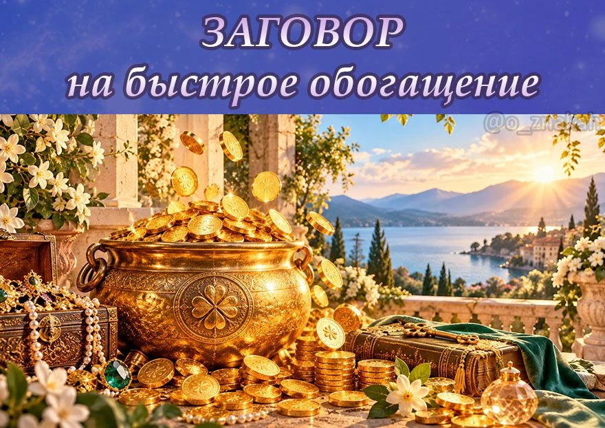 ✨Мощный заговор на быстрое обогащение