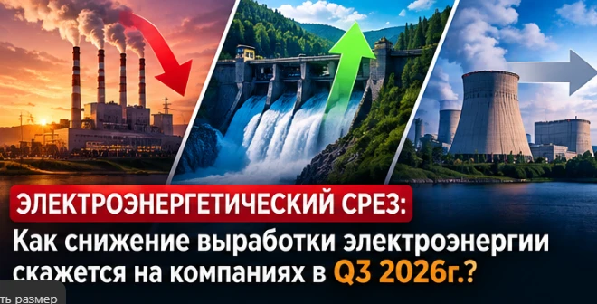 Электроэнергетический срез: Как снижение выработки электроэнергии скажется на компаниях...