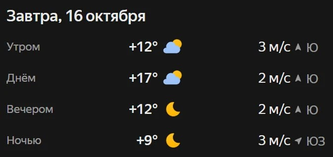 Прогноз погоды☀️
