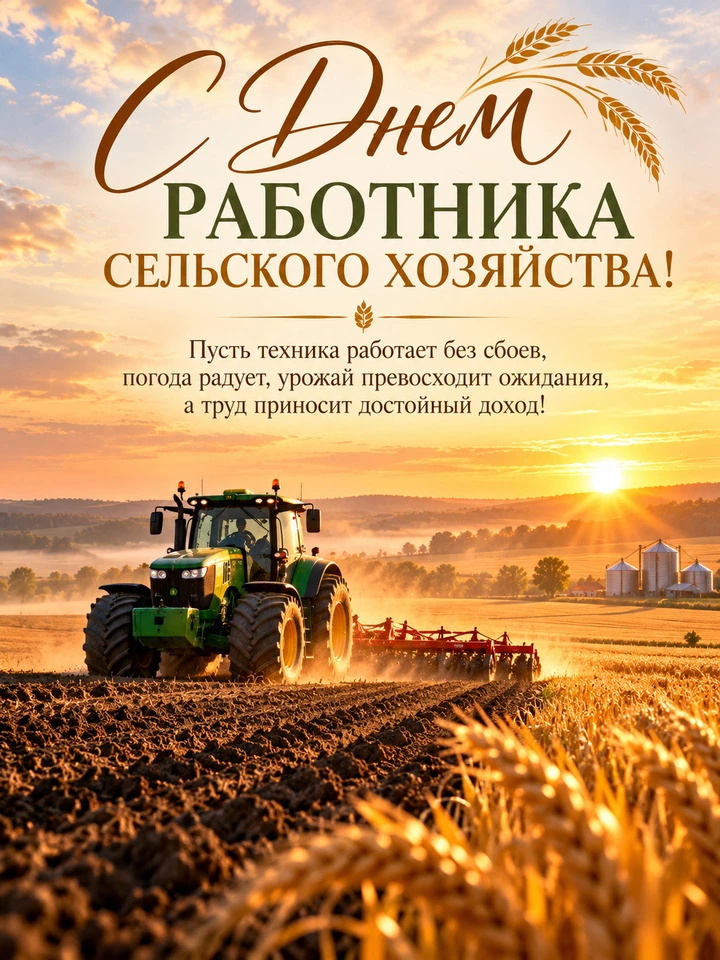11 октября 2026 года в России отмечают День работника сельского хозяйства и перерабатыв...