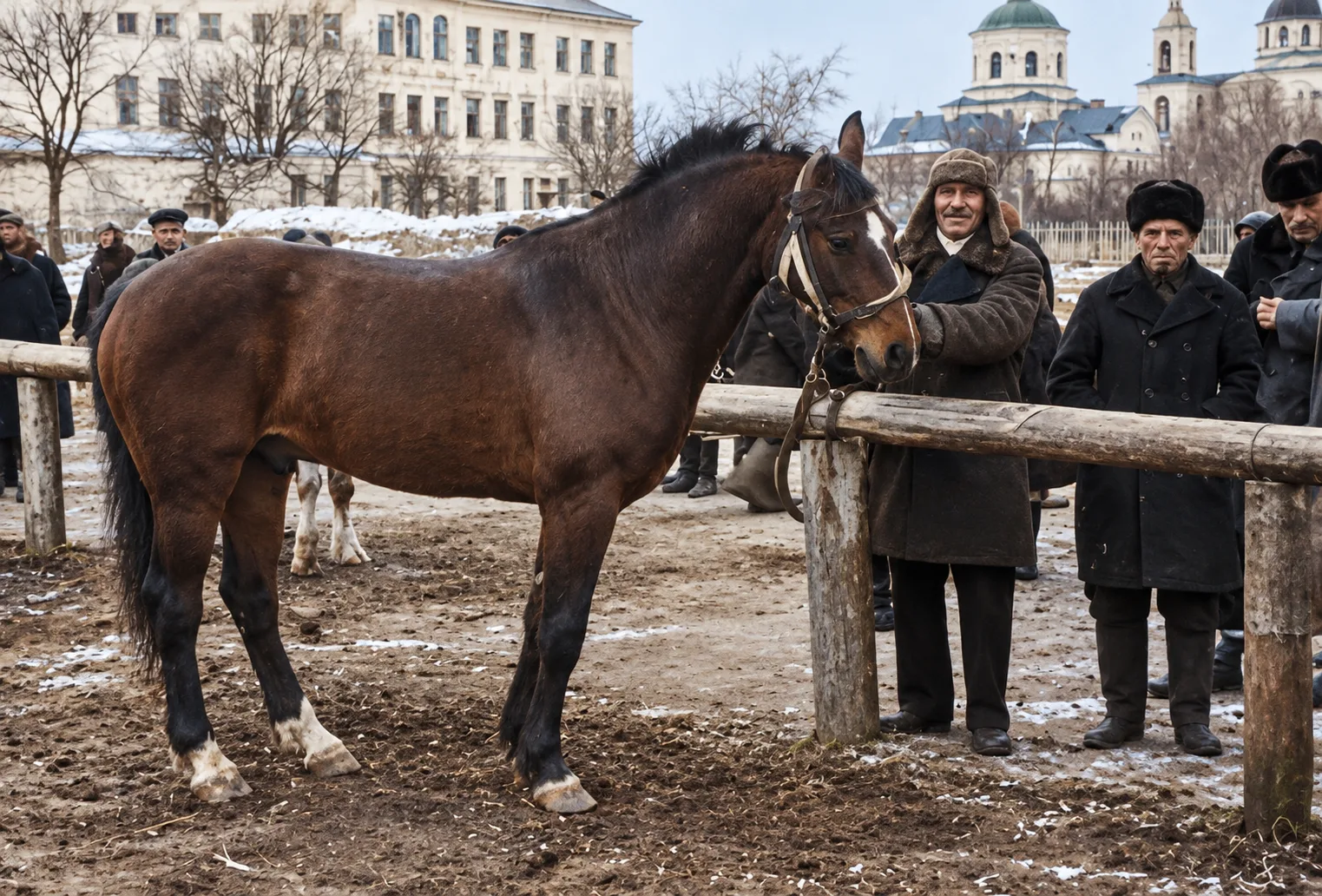 🐎 Богучар. Конная торговля у Соборной площади. Первая половина XX века