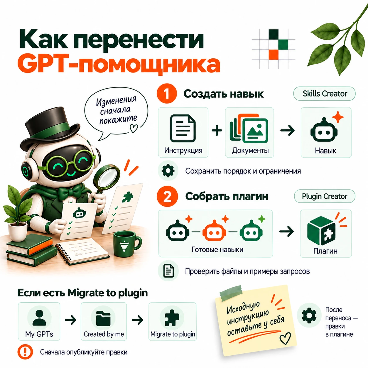 Как попросить ChatGPT перенести помощника