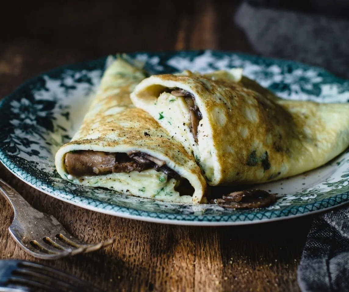 🍳 Французский омлет с грибами и сыром