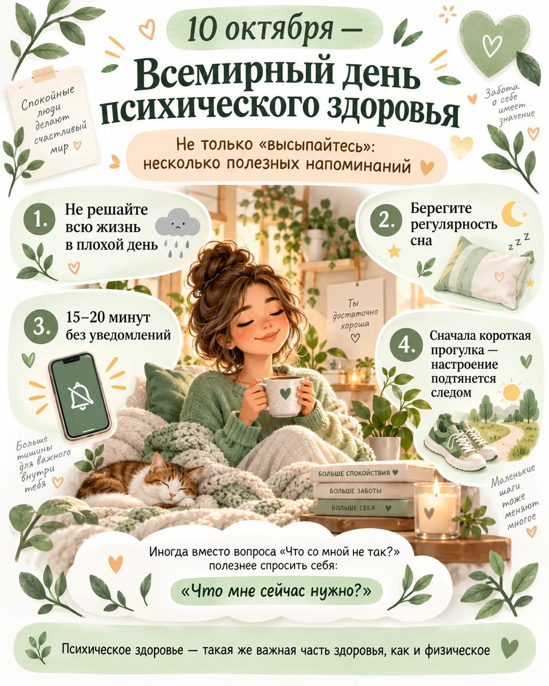 💚 10 октября — Всемирный день психического здоровья