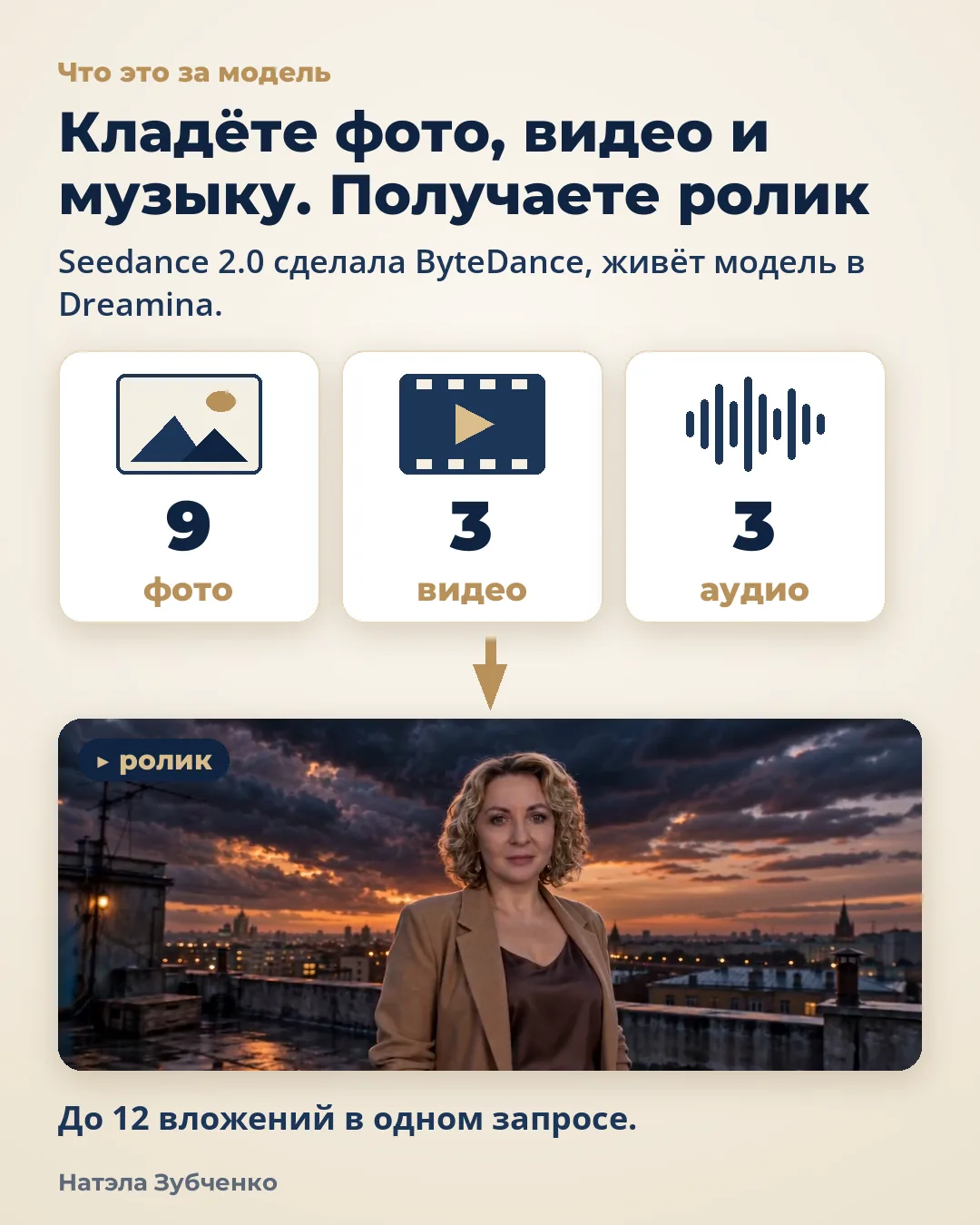 Он вошёл в кадр и заговорил.