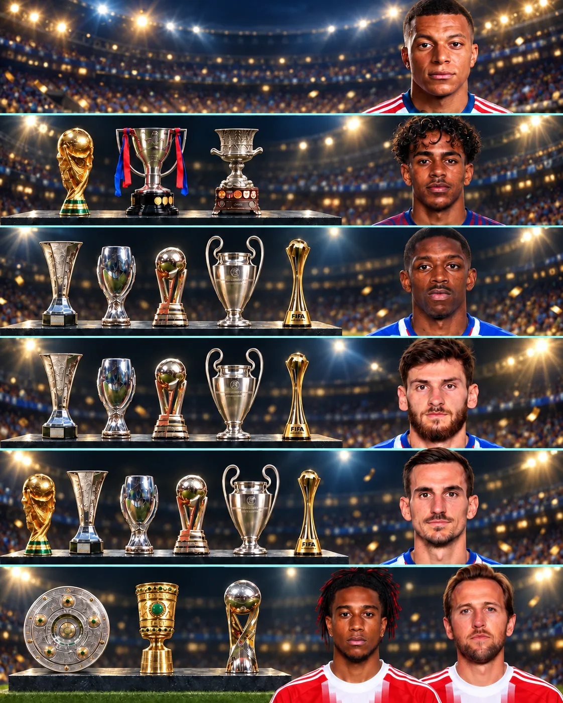 🏆🥇 Основные претенденты на «Золотой мяч» в этом году и трофеи, которые они завоевали