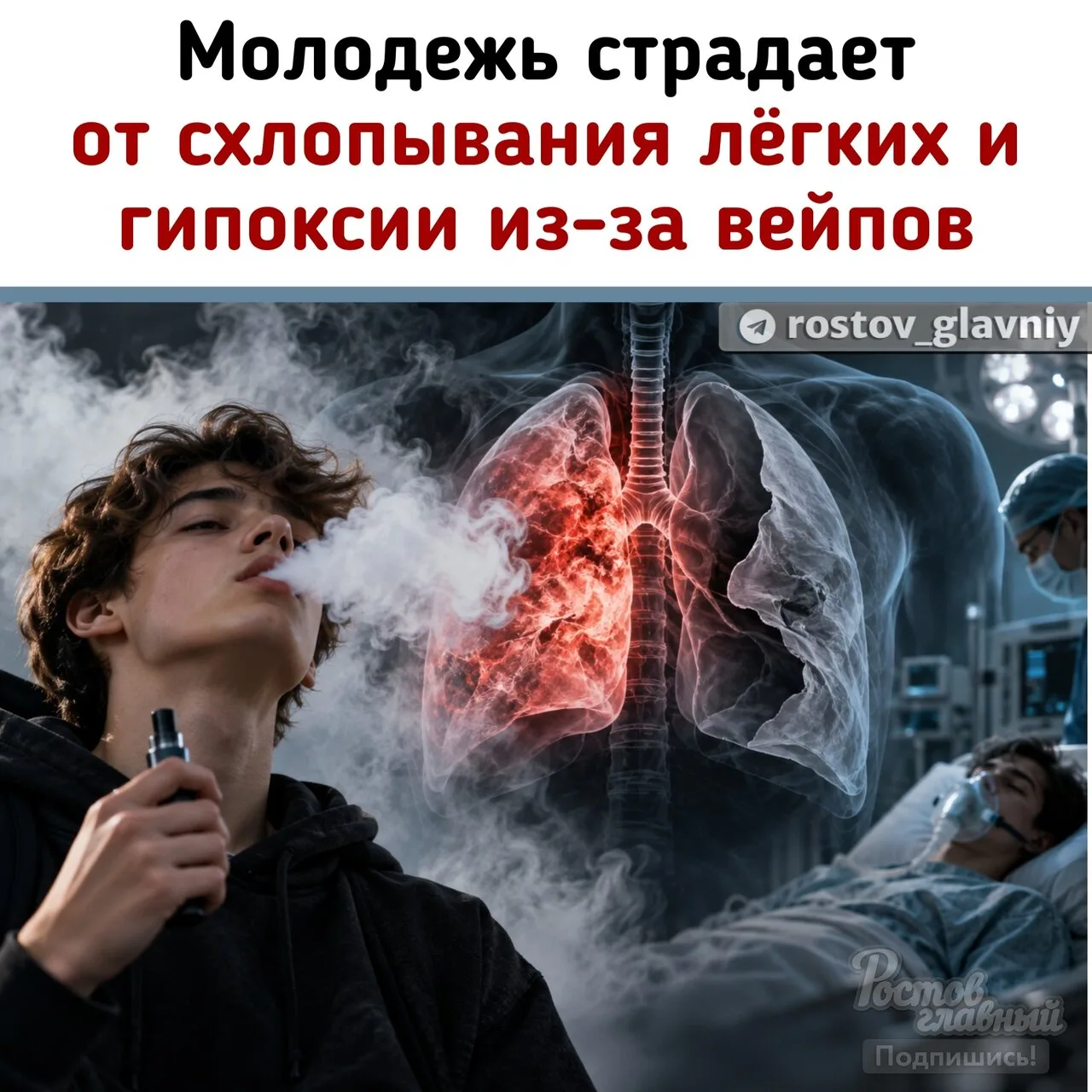 🫁 Молодежь страдает от схлопывания лёгких и гипоксии из-за вейпов — за год количество ...