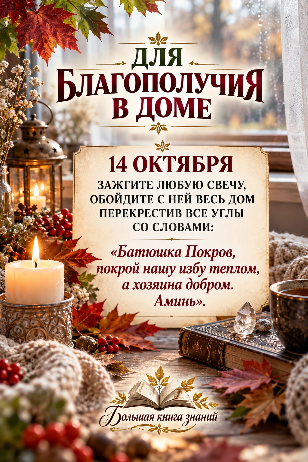 🍁 ДЛЯ БЛАГОПОЛУЧИЯ В ДОМЕ