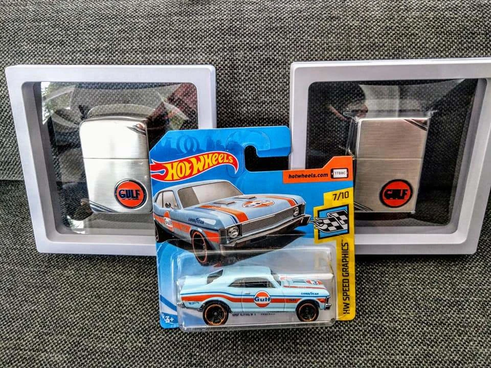 Zippo "Gulf", японский дизайн.