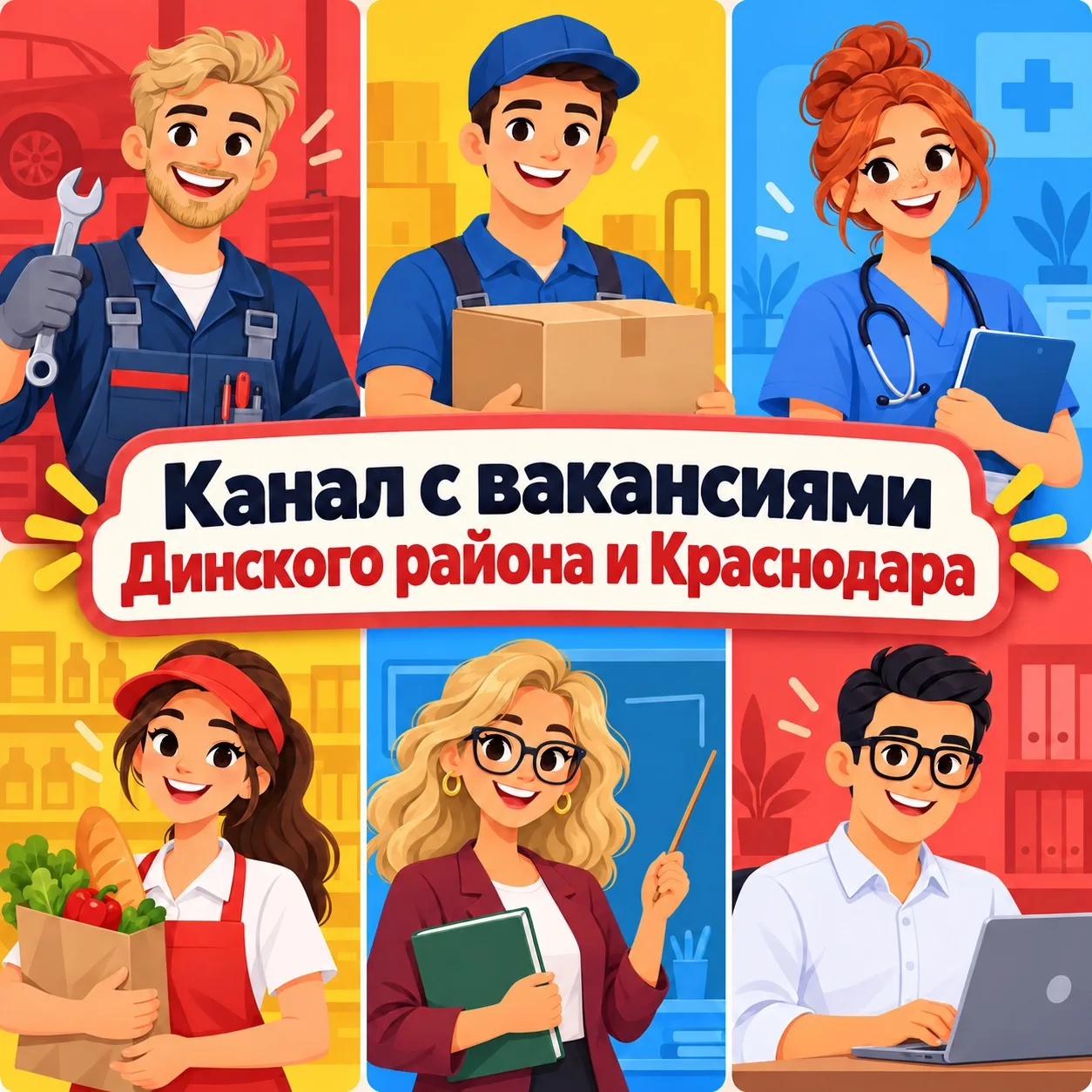 ⭐️ Канал с вакансиями Динского района и Краснодара