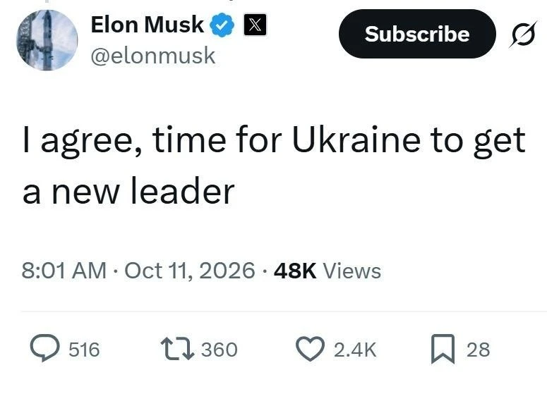 ✔️Да, Украине пора выбрать себе нового лидера.