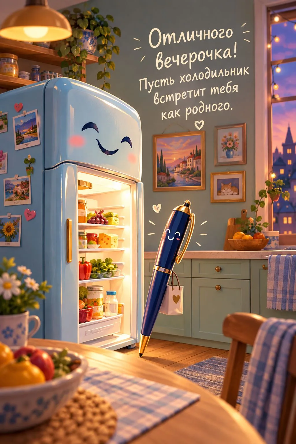 Самые интересные вечерние открытки 💙❤💛