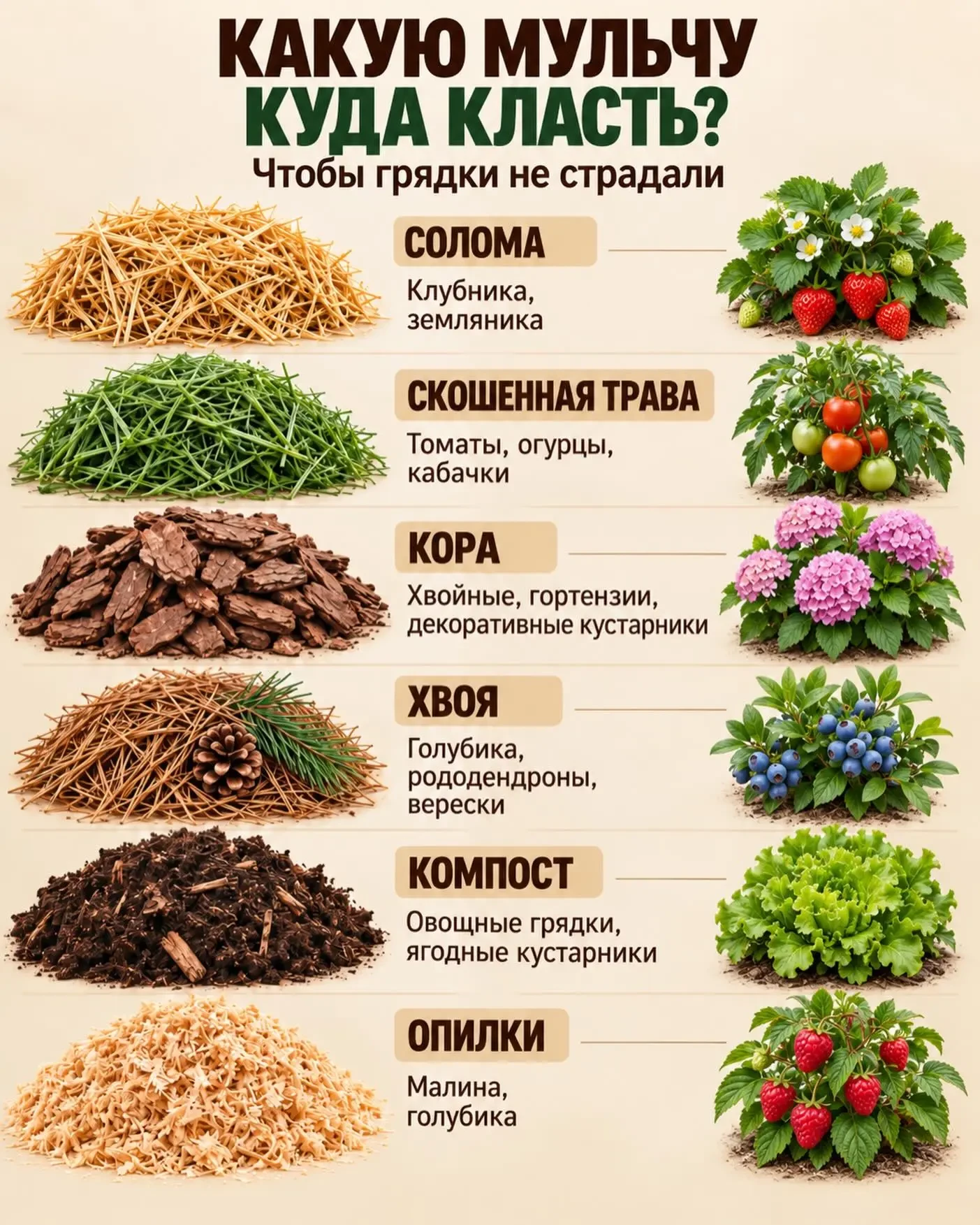 Не вся мульча одинаково полезна 🌿