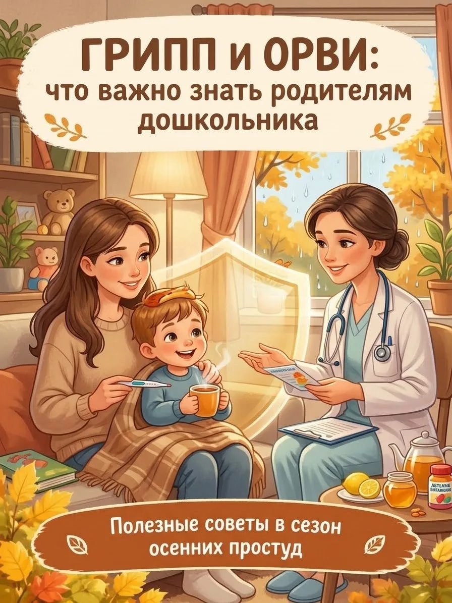 ❇️ Грипп и ОРВИ: что важно знать родителям дошкольника 👫