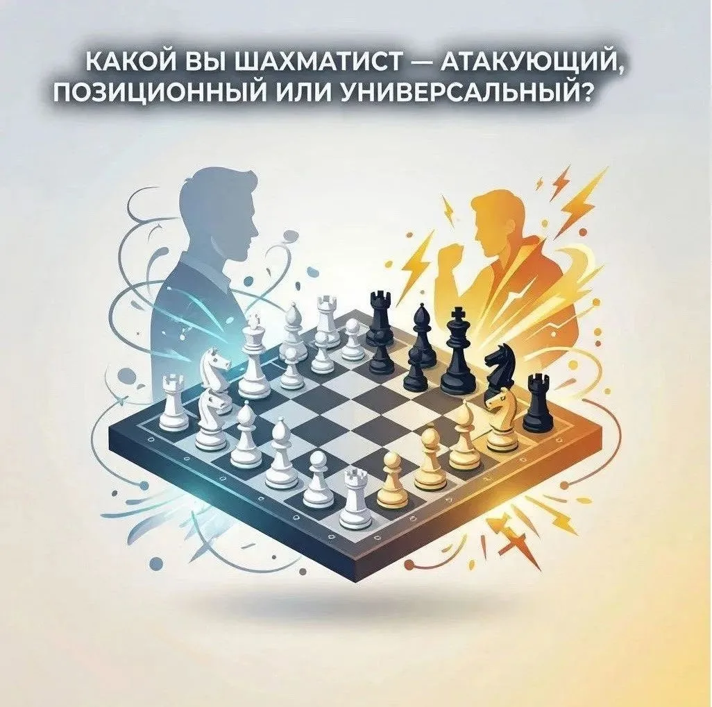 Какой вы шахматист — атакующий, позиционный или универсальный? 🤔