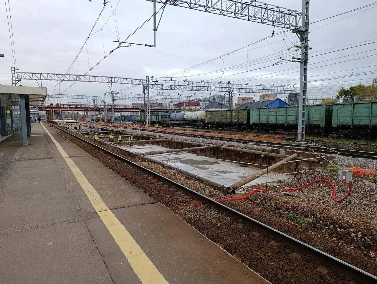 Реконструкция 🚊 станции «Перерва» МЦД-2 в 📷-обзоре