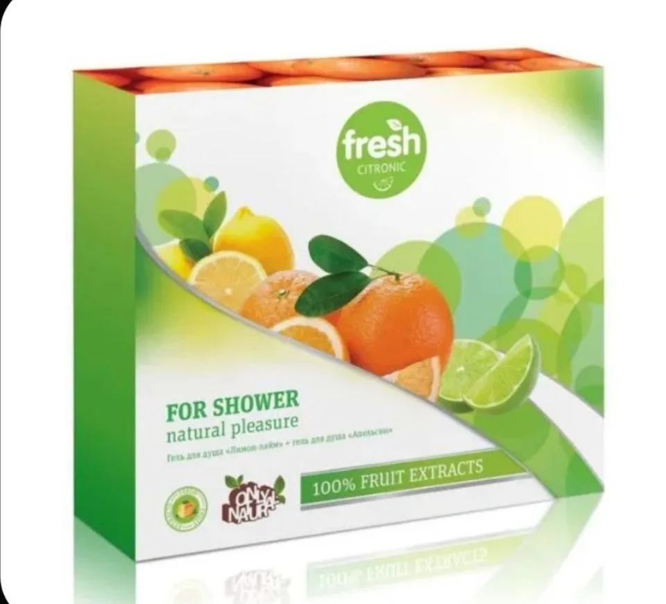 Fresh citronic Подарочный набор Гель для душа Лайм и гель для душа Апельсин, 540 мл