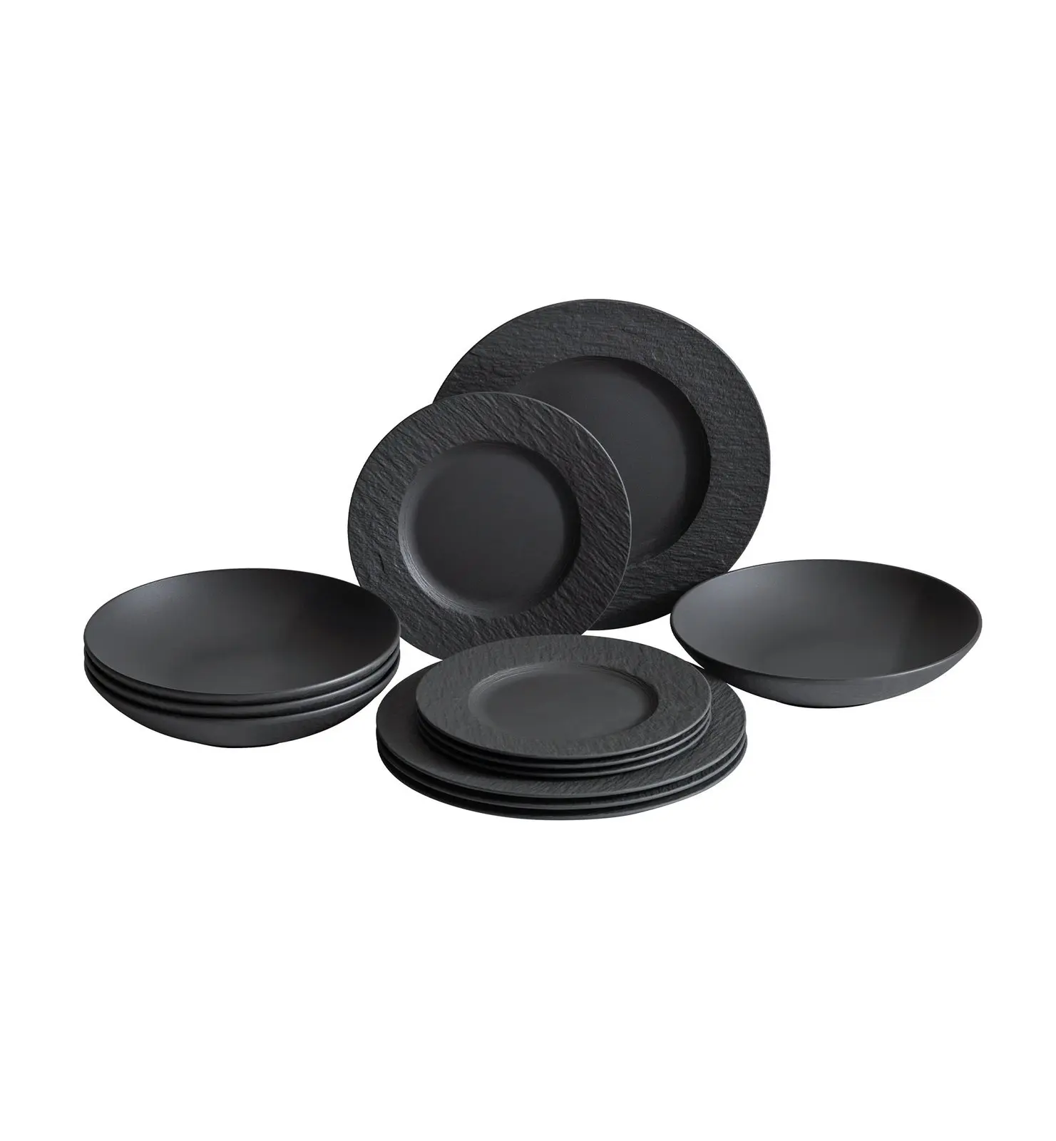 🖤 Villeroy & Boch Manufacture Rock — набор посуды на 4 персоны
