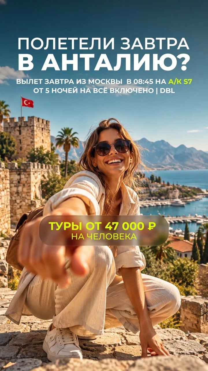 🇹🇷 Полетели завтра в Анталию?