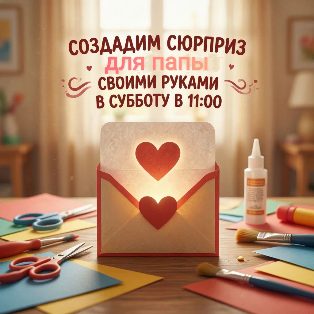 🎉 В честь Дня отца — особенный мастер-класс в нашей творческой мастерской! 🎉