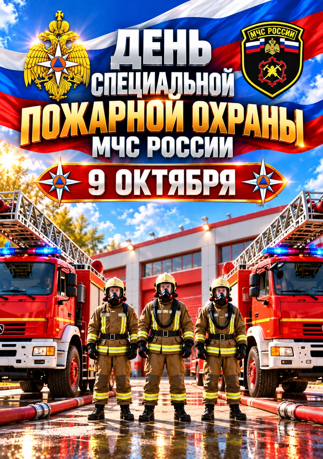 🌟 С днём Специальной пожарной охраны МЧС России!..