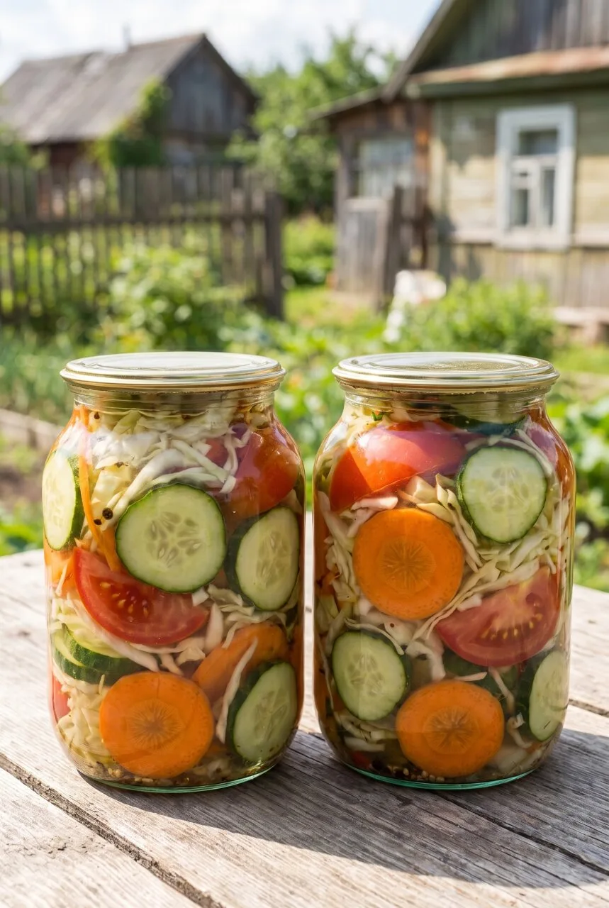 По опыту знаю: удачный овощной салат хорош тем, что ни один вкус в нем не тянет одеяло ...