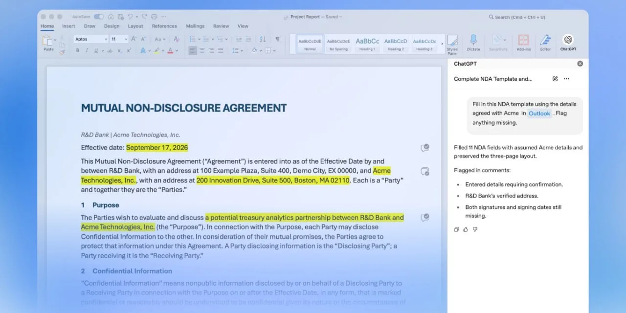 📝 Официальный ChatGPT появился в Microsoft Word