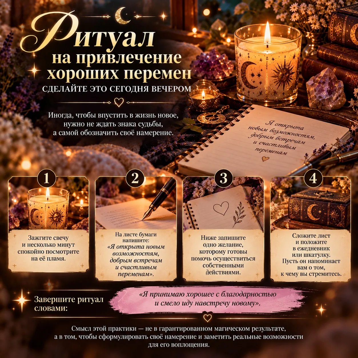 🕯️ РИТУАЛ НА ПРИВЛЕЧЕНИЕ ХОРОШИХ ПЕРЕМЕН: СДЕЛАЙТЕ ЭТО СЕГОДНЯ ВЕЧЕРОМ