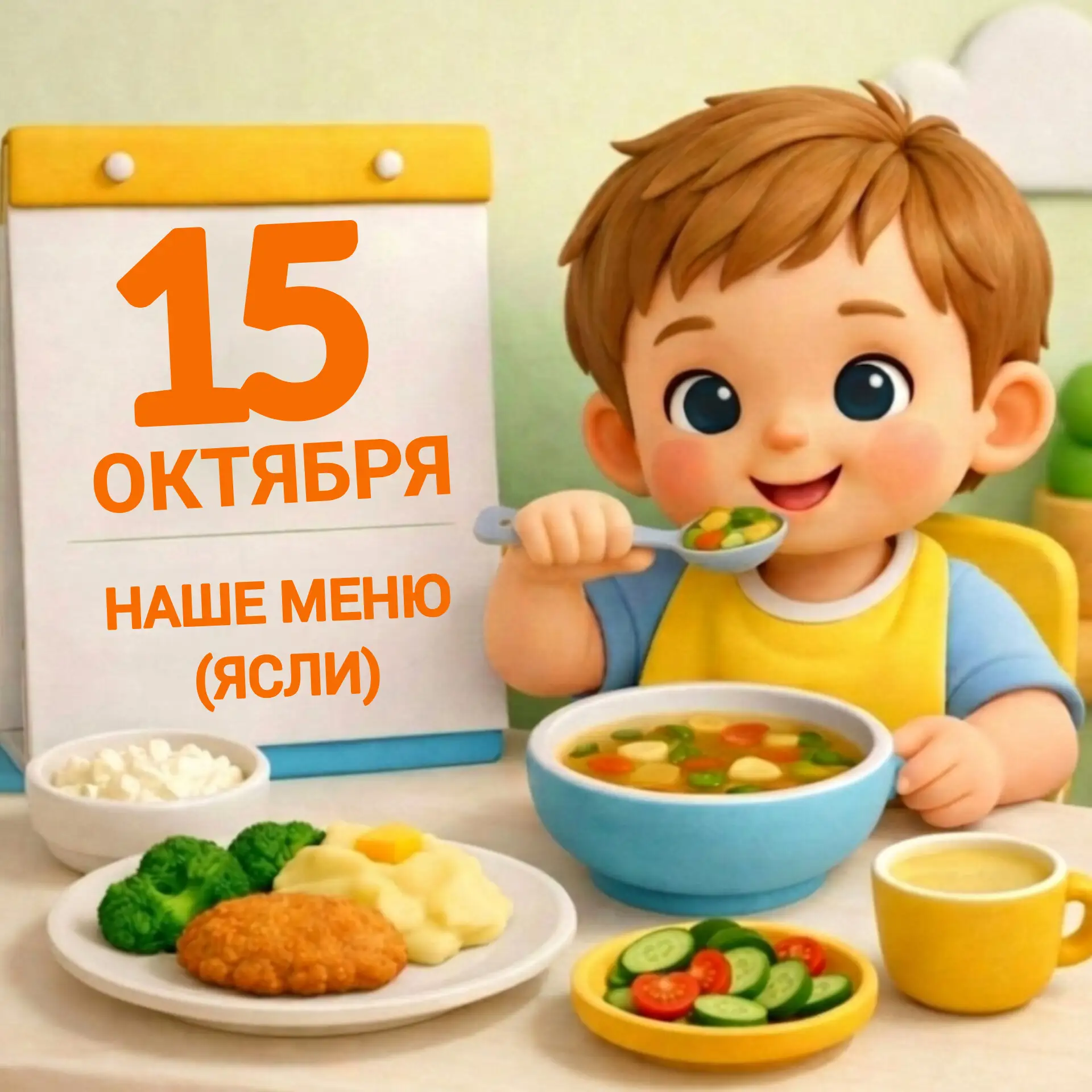🍽️Меню нашего детского сада (Ясли) на 15.10.2026