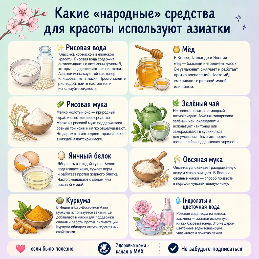 🌸 Какие «народные» средства для красоты используют азиатки
