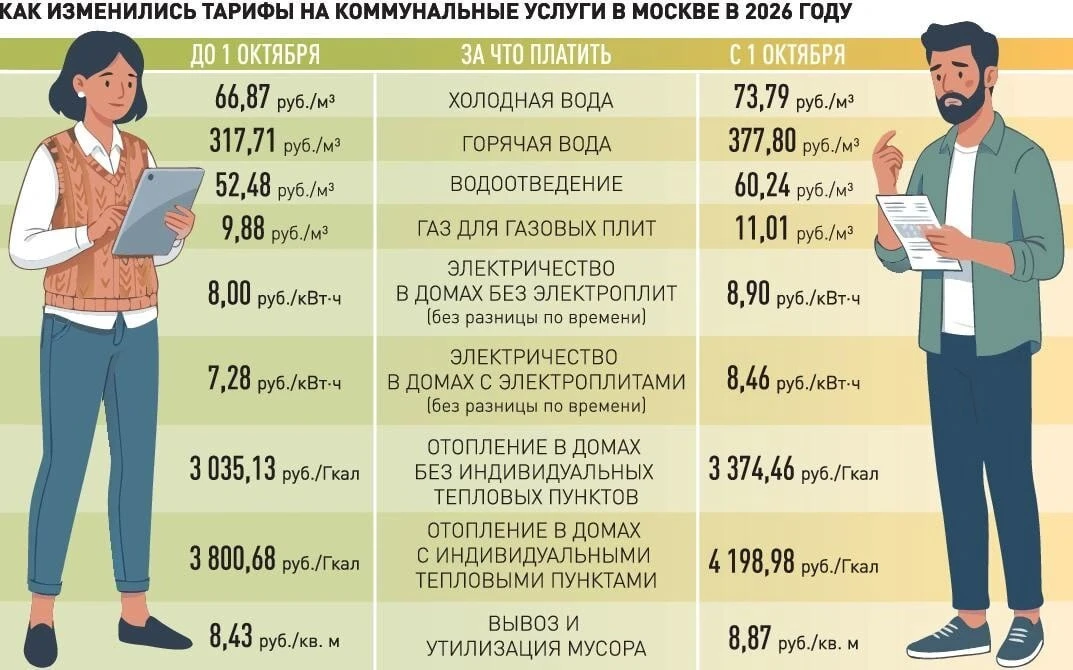 В Москве подняли порог дохода для субсидий после роста тарифов ЖКХ
