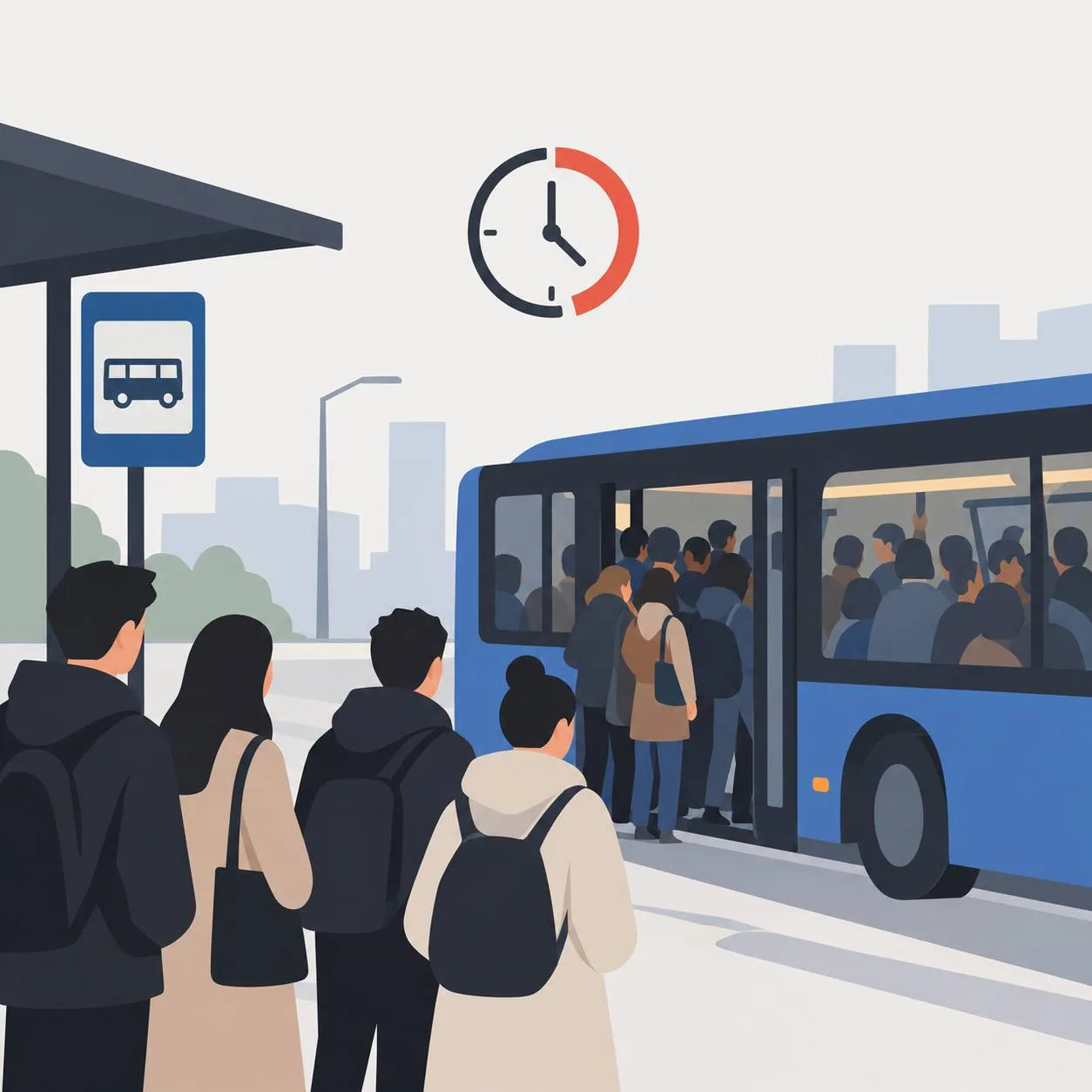 🚌 Жители жалуются на долгое ожидание автобусов после отбоя опасности