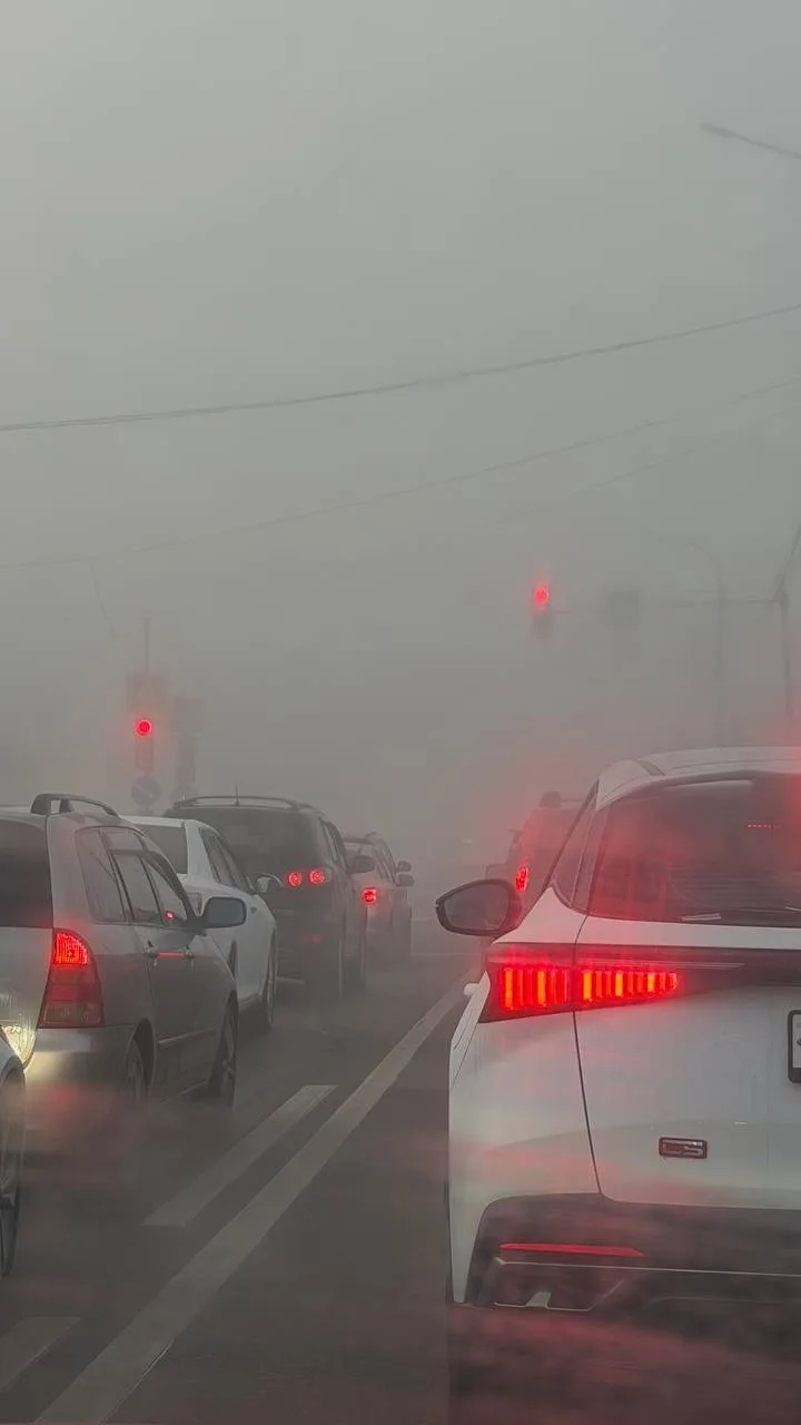 Утренний туман в Красноярске