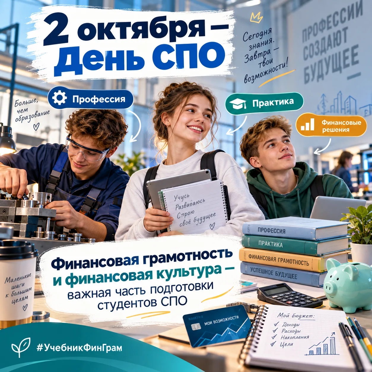 🎓 2 октября — День среднего профессионального образования.