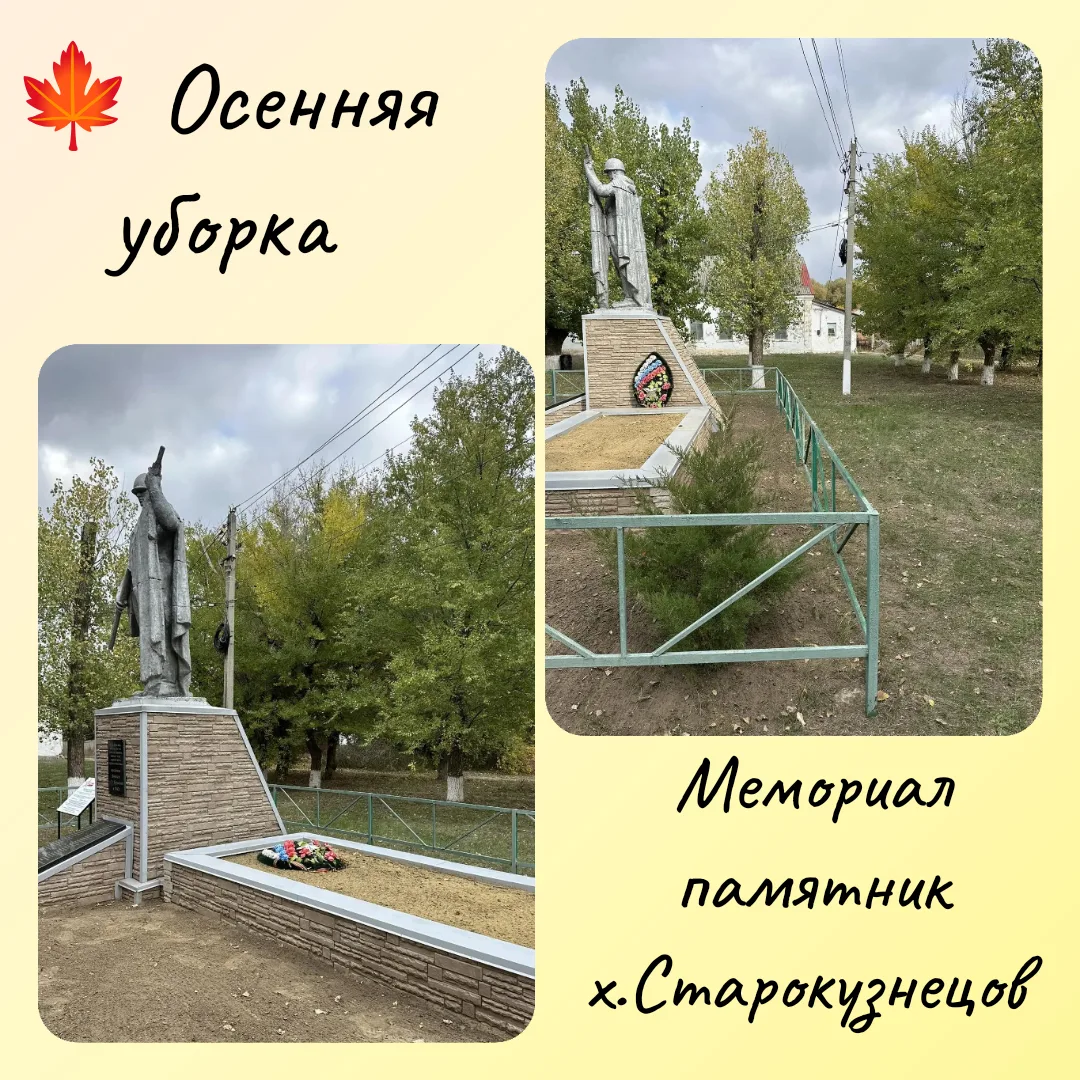 🚺🚺Сотрудники МБУ "Милютинский спортивный клуб"провели осеннюю уборку на территории  п...