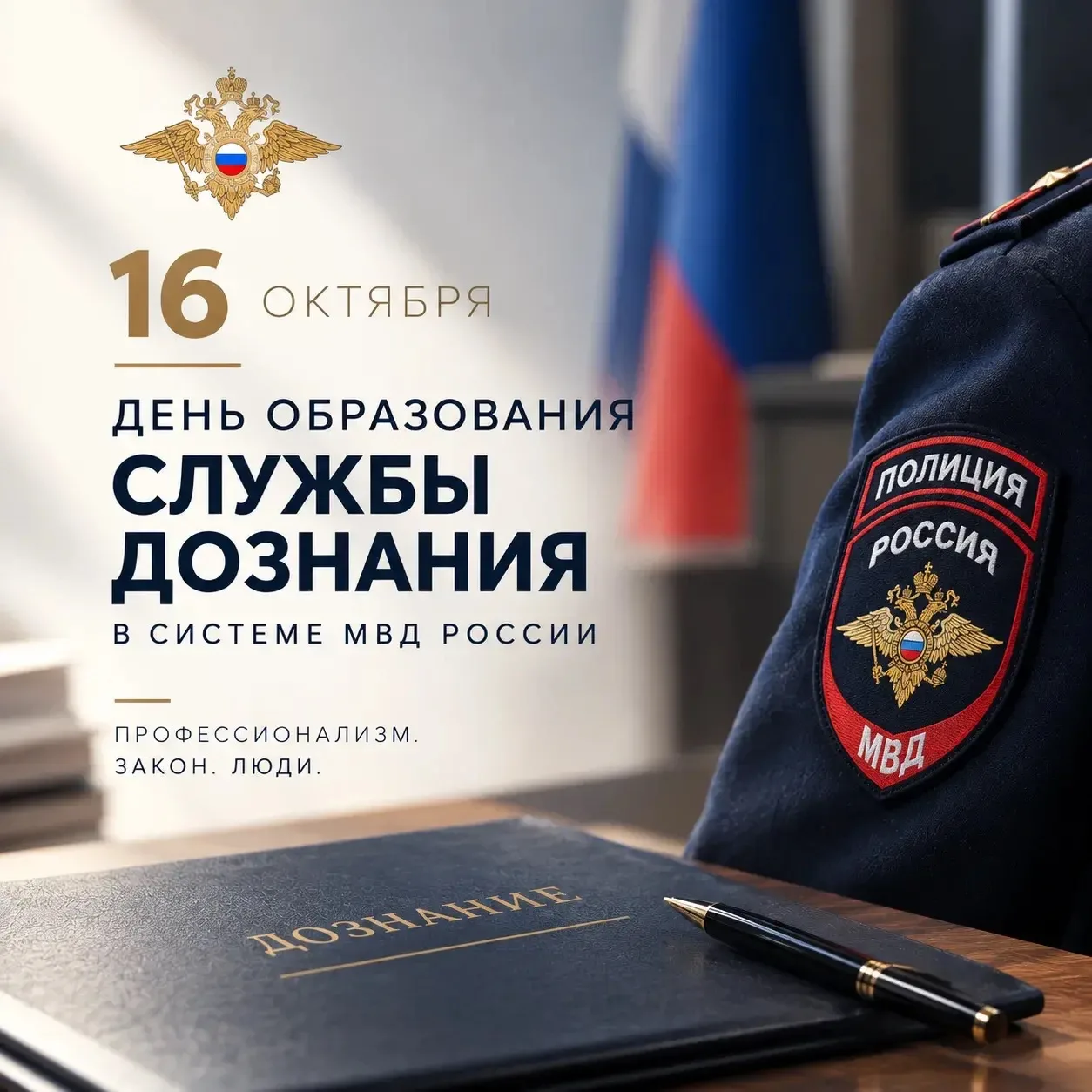 🎉 16 октября — День службы дознания МВД России