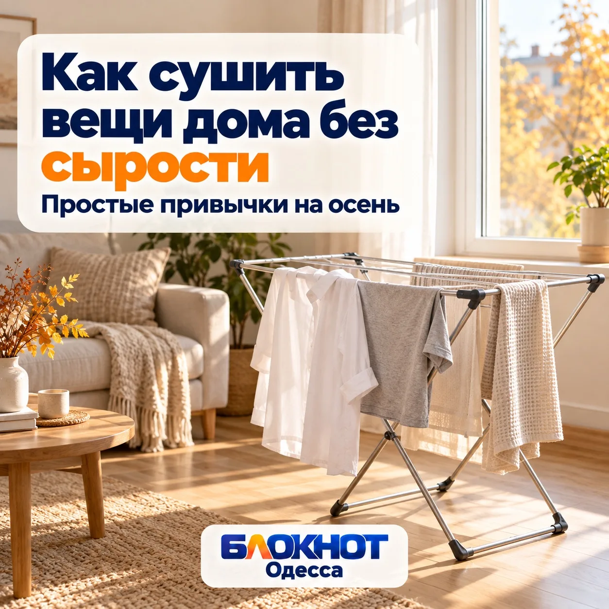 Как сушить бельё дома и не разводить сырость 🧺